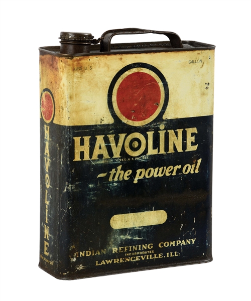 RARE HAVOLINE POWER MOTOR OIL ONE GALLON CAN.