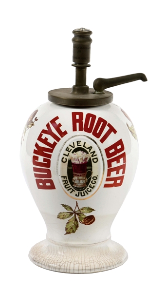 CLEVELAND BUCKEYE ROOT BEER SODA FOUNTAIN SYRUP DISPENSER.