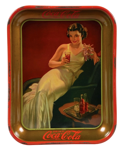 1936 COCA-COLA 50TH ANNIVERSARY SERVING TRAY.