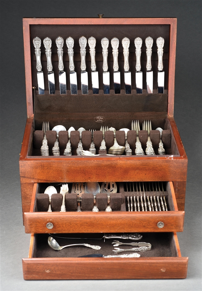 STERLING SILVER 138 PIECE REED & BARTON FRANCIS I 12 SETTING SET.