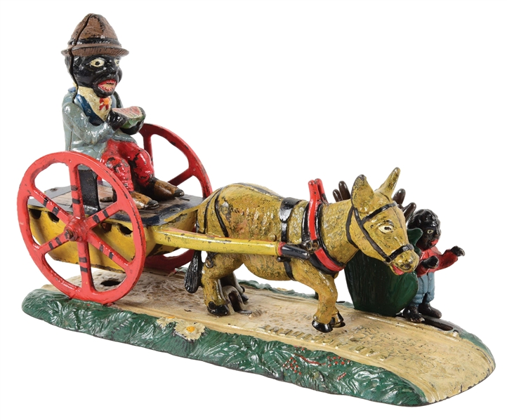 CAST IRON BAD ACCIDENT MECHANICAL BANK.