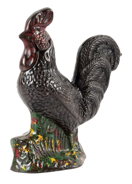 CAST IRON ROOSTER BANK.