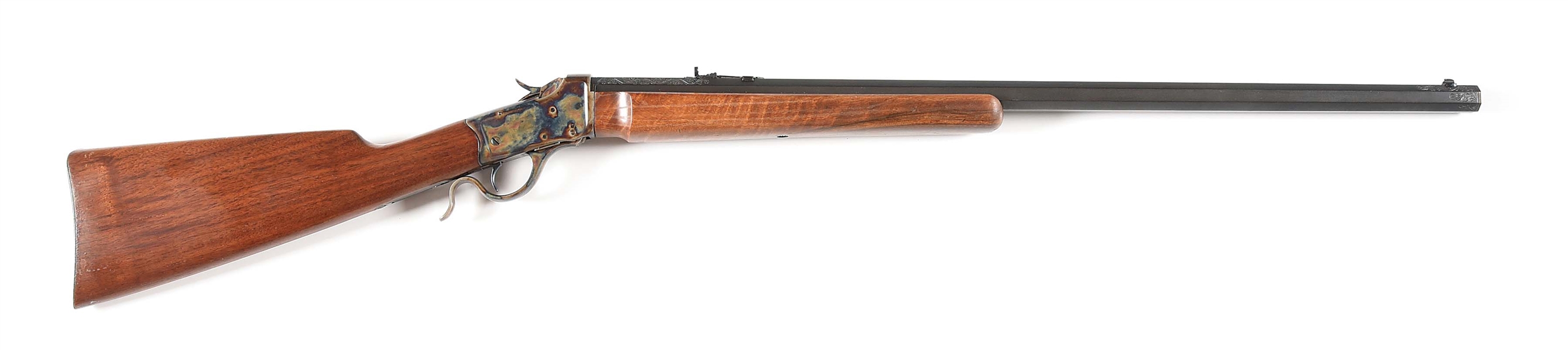 (C) ATTRACTIVELY RESTORED U.S. MARKED WINCHESTER MODEL 1885 LOW-WALL .410 BORE SINGLE SHOT SHOTGUN.