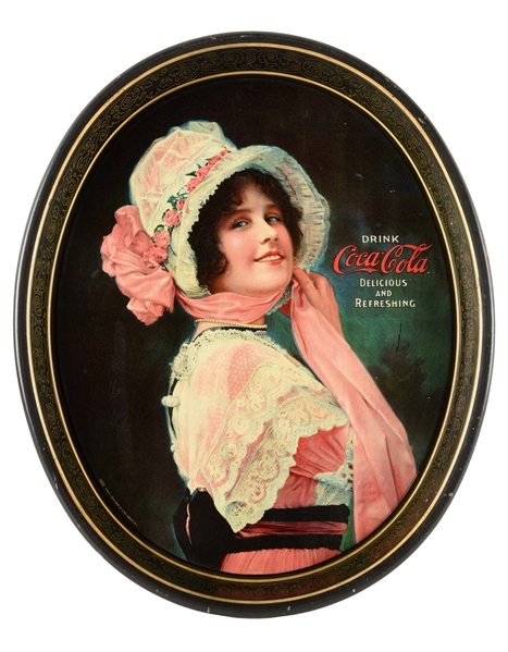 1914 COCA-COLA "BETTY" ADVERTISING SERVING TRAY.
