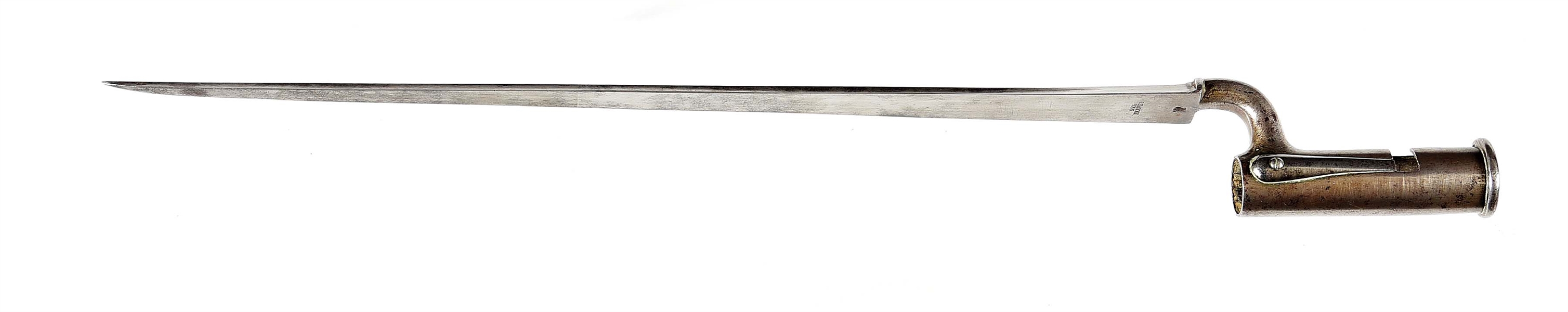RARE LAND PATTERN BAYONET WITH SPRING CATCH, C. 1768.