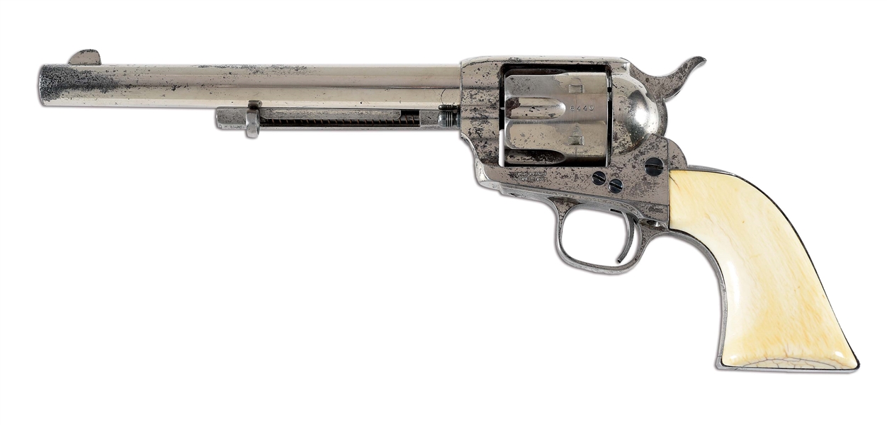 (A) EARLY COLT CIVILIAN SINGLE ACTION ARMY MANUFACTURED IN 1876.