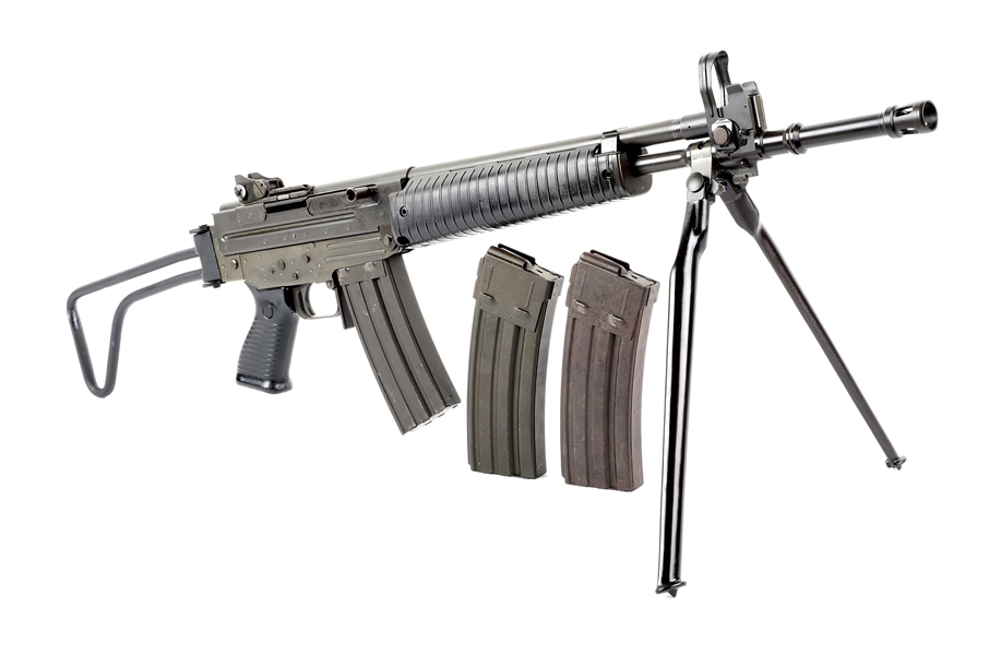 (N) DESIRABLE AND EXCEPTIONALLY SCARCE FULLY TRANSFERABLE MILITARY VERSION BERETTA MODEL 70/223 SC MACHINE GUN WITH FOLDING STOCK (FULLY TRANSFERABLE).