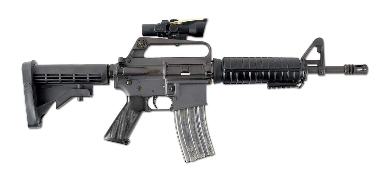 (N) HIGH CONDITION COLT MODEL M16A1 MACHINE GUN WITH TRIJICON ACOG OPTIC (FULLY TRANSFERABLE).
