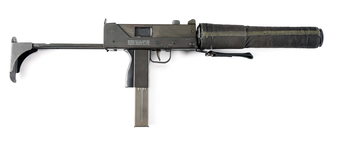 (N) MILITARY ARMAMENT CORP. INGRAM M10 SUBMACHINE GUN WITH SILENCER (FULLY TRANSFERABLE).