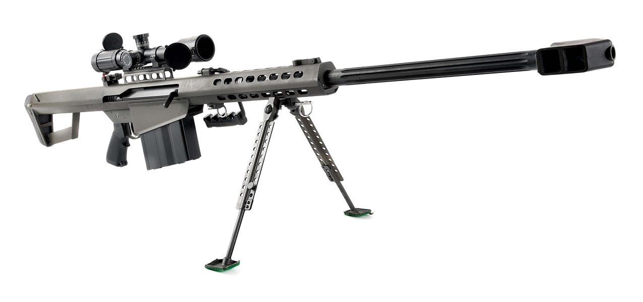 (M) BARRETT M82 .50 BMG SEMI-AUTOMATIC SNIPER RIFLE WITH CASE.