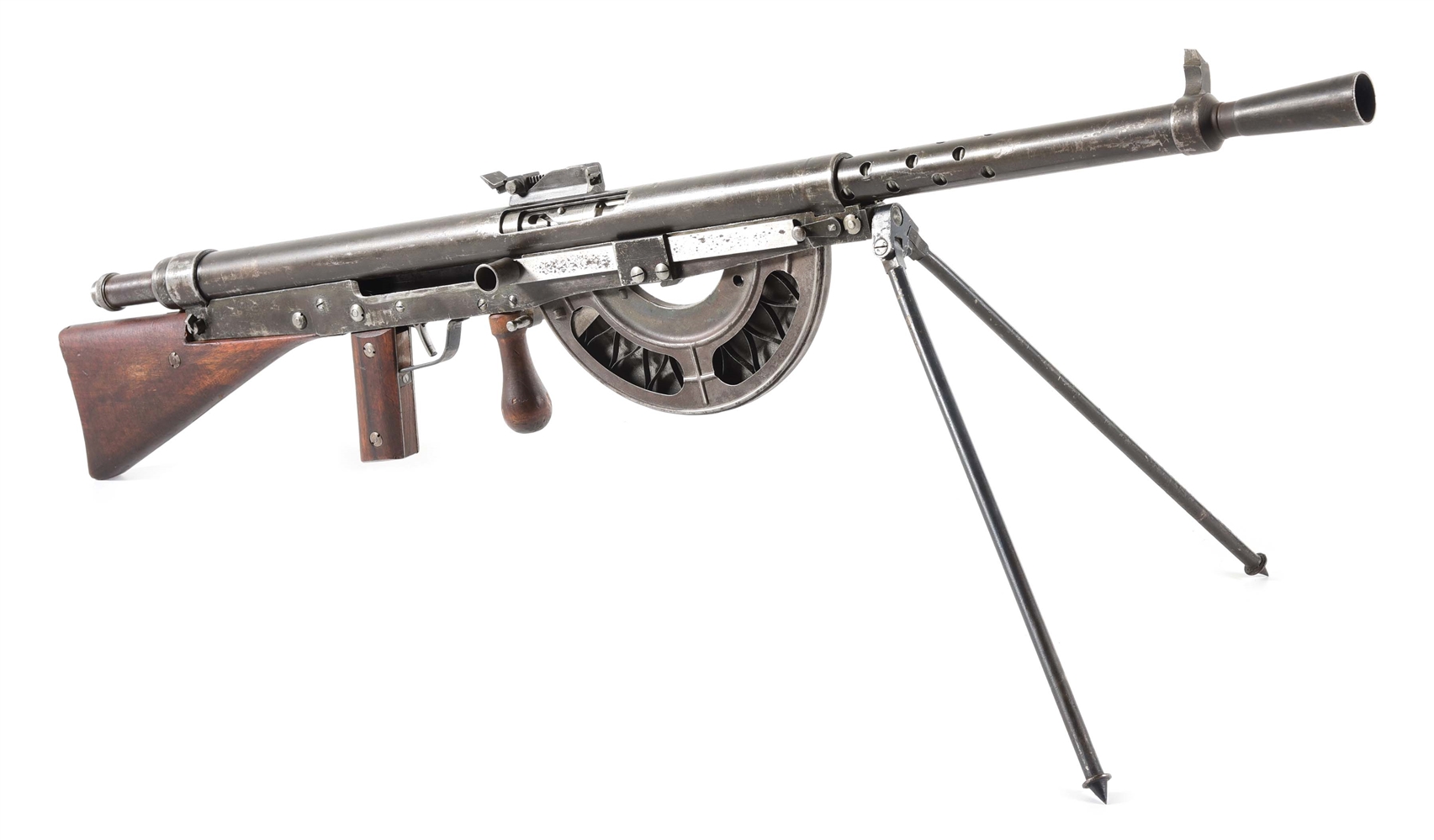 (N) FRENCH WORLD WAR I CHAUCHAT MODEL 1915 MACHINE GUN (CURIO & RELIC).