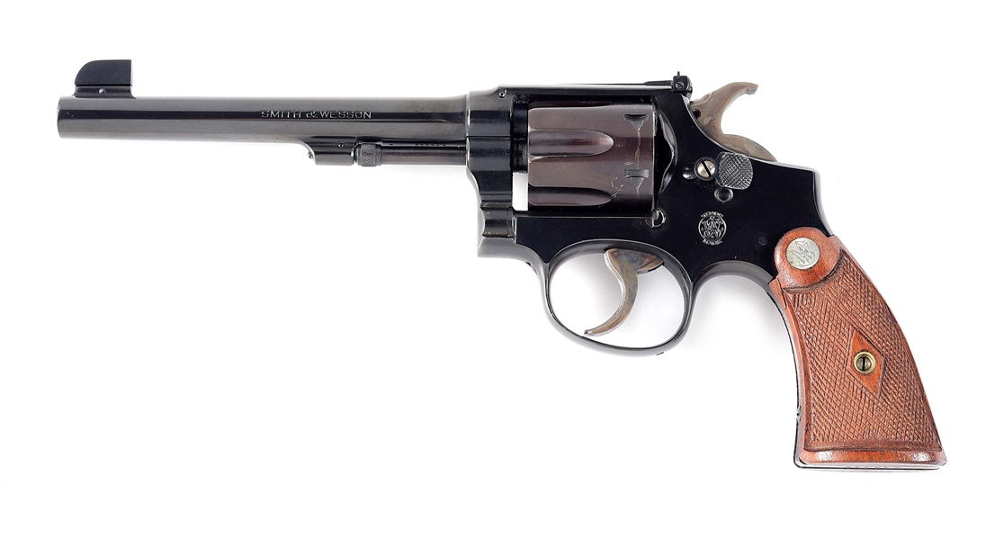 (C) SMITH & WESSON .38 HAND EJECTOR M&P DOUBLE ACTION REVOLVER.