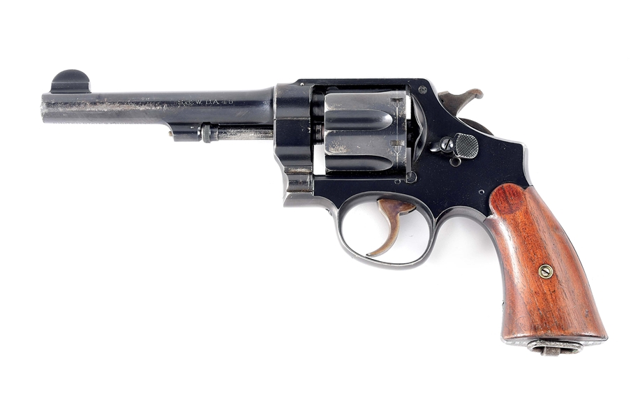 (C) SMITH & WESSON MODEL 1917 .45 ACP DOUBLE ACTION REVOLVER.