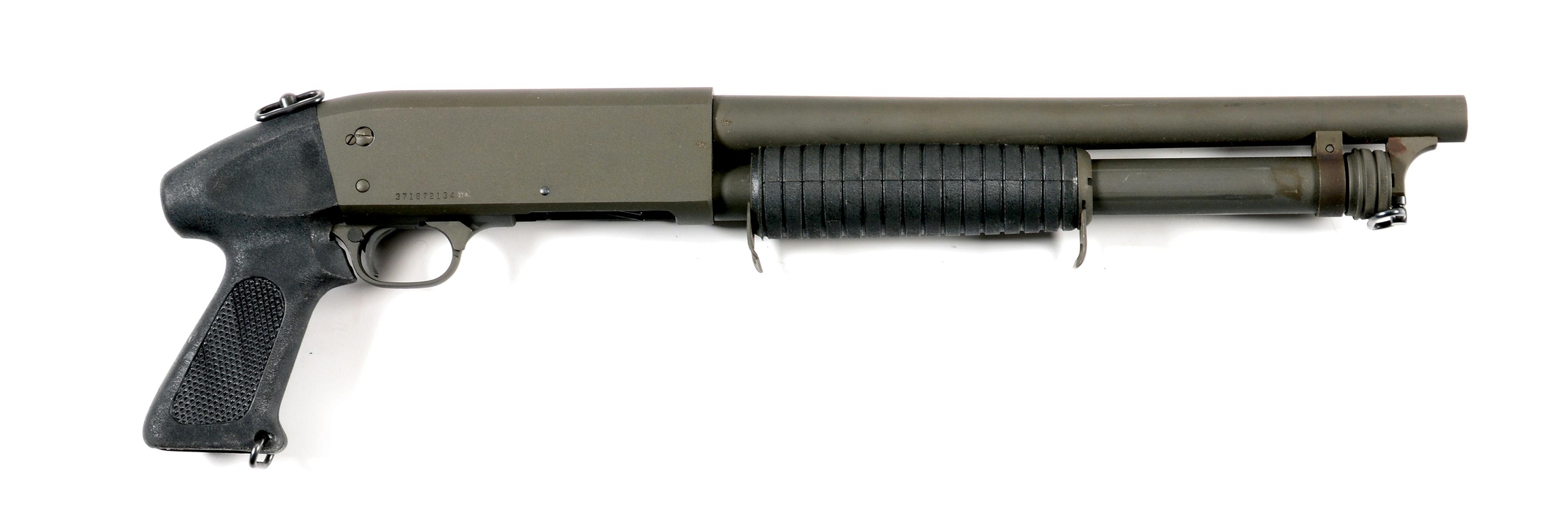 (N) ITHACA MODEL 37 FEATHERLIGHT STAKEOUT PUMP-ACTION 12 BORE SHOTGUN (ANY OTHER WEAPON).