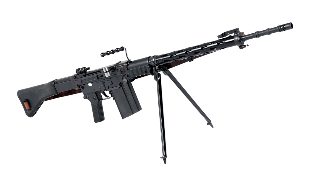 (M) EXCEPTIONAL, SCARCE, & HIGHLY SOUGHT AFTER SWISS SIG PE57 SEMI-AUTOMATIC RIFLE.