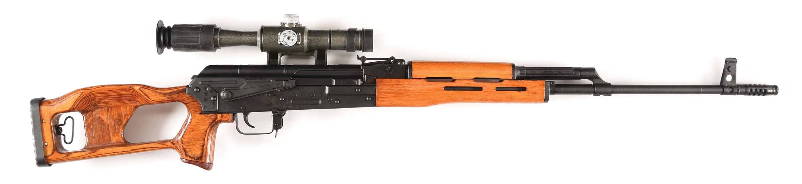 (M) ROMANIAN MODEL PSL SNIPER SEMI-AUTOMATIC RIFLE WITH LPS SCOPE.