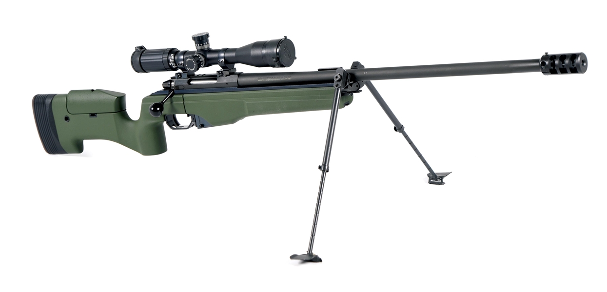 (M) SAKO TRG-22 BOLT ACTION RIFLE WITH SCARCE FACTORY BIPOD.
