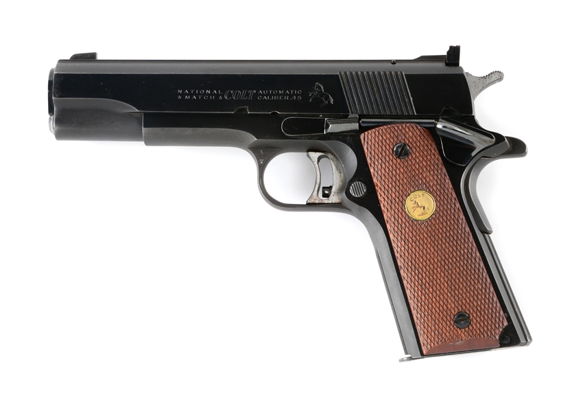 (C) COLT NATIONAL MATCH 1911 SEMI AUTOMATIC PISTOL (1959).