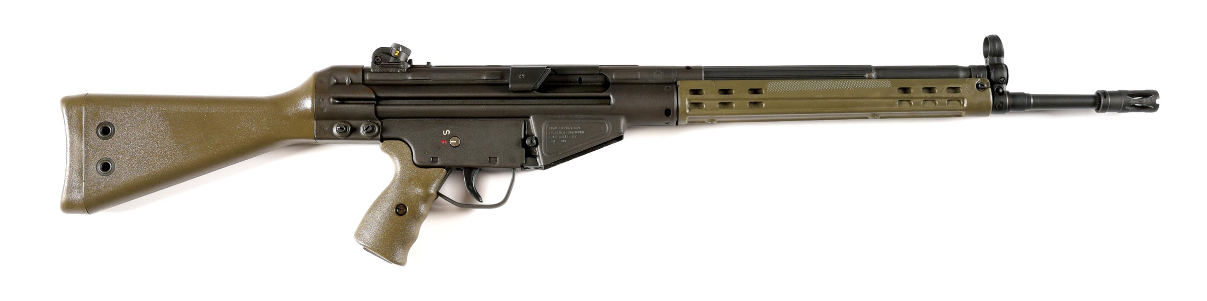 (M) EXTREMELY FINE PRE-BAN PORTUGESE FMP G3S SEMI-AUTOMATIC RIFLE.
