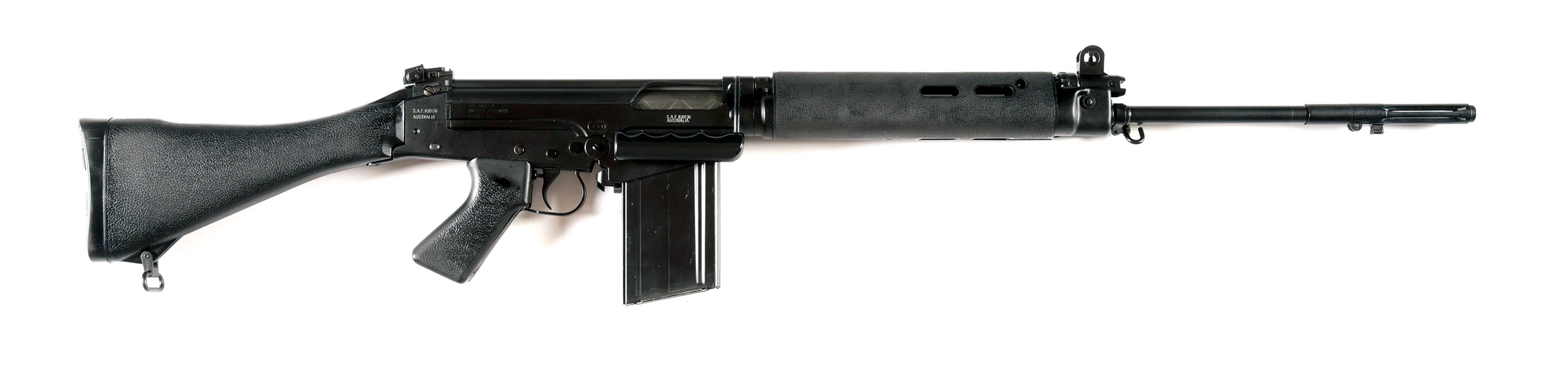 (M) EXTREMELY RARE HIGH CONDITION JOE POYER/LITHGOW AUSTRALIAN L1A1A SEMI-AUTOMATIC RIFLE.