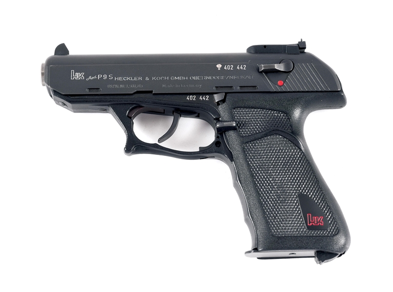 (M) EXCELLENT HECKLER & KOCH P9S .45 ACP SEMI-AUTOMATIC PISTOL WITH MATCHING FACTORY BOX & ACCESSORIES.