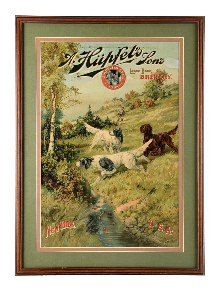 A. HUPFELS SONS OLD SETTER BRAND ADVERTISEMENT.