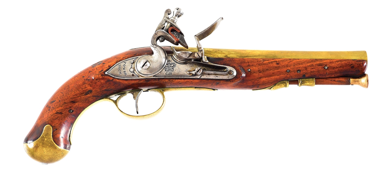 (A) RARE PHILIPPE DAUVERGNE PISTOL FOR PRINCE OF BOUILLON, BY HENRY NOCK, 1796.