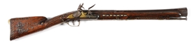 (A) A GOOD, PROBABLY MIDDLE EASTERN, DECORATED FLINTLOCK BLUNDERBUSS.