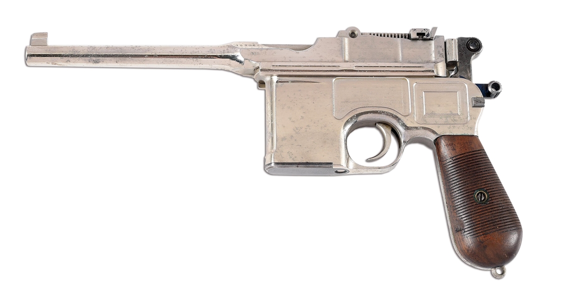 (C) MAUSER C96 SEMI-AUTOMATIC PISTOL WITH SHOULDER STOCK. 