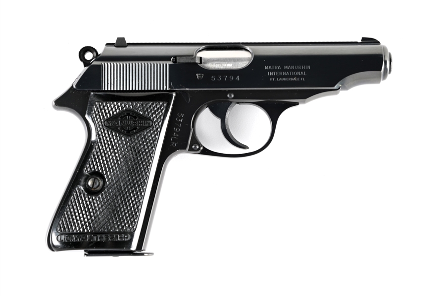(M) MANURHIN MADE WALTHER PP SEMI AUTOMATIC PISTOL.