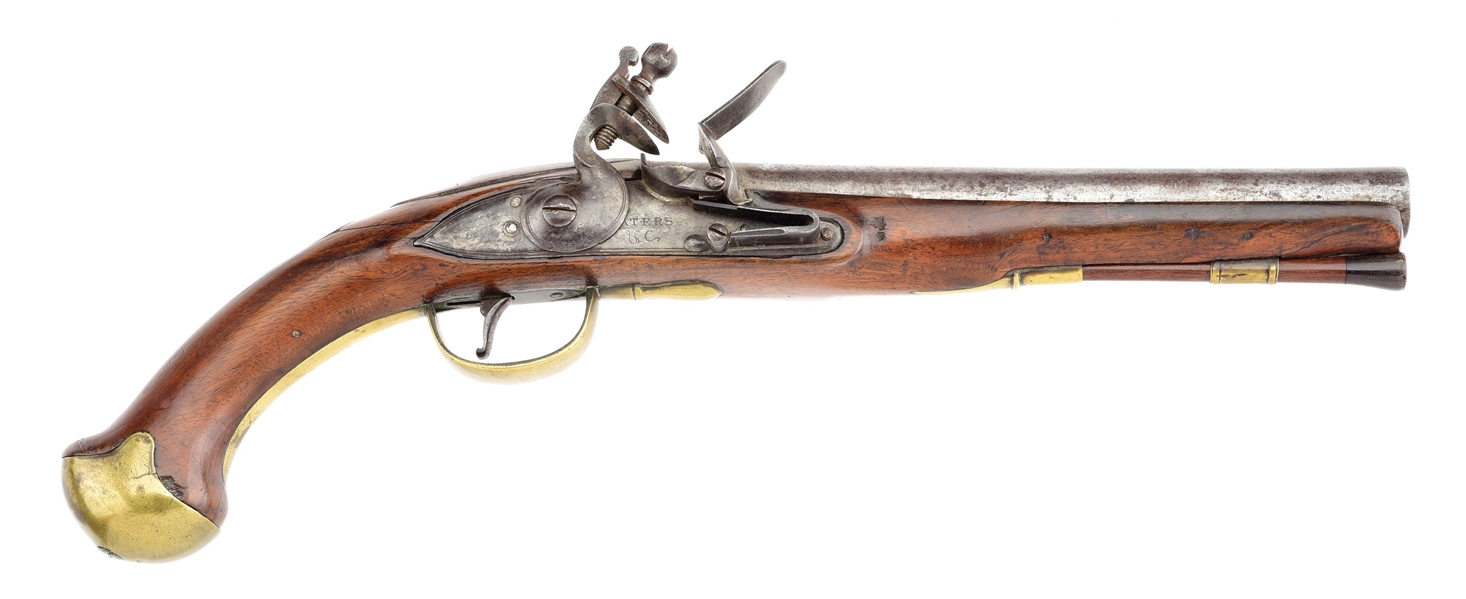 (A) REVOLUTIONARY WAR ERA PISTOL WITH SPRING BAYONET BY WATERS.