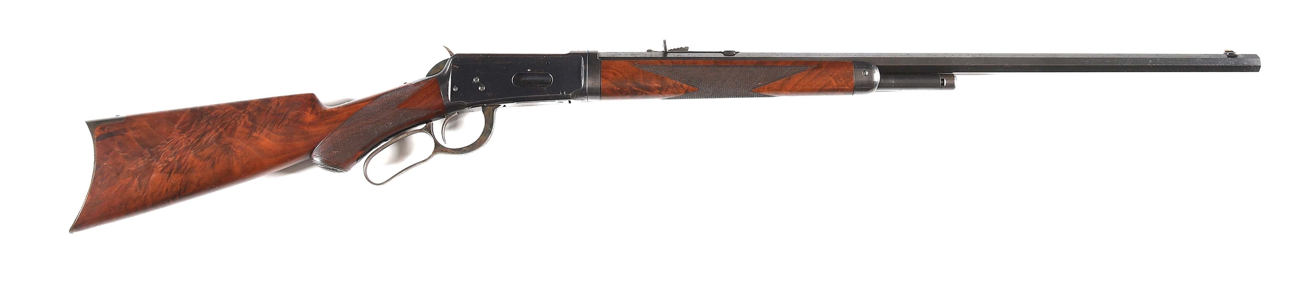 (C) EARLY WINCHESTER DELUXE MODEL 1894 TAKE-DOWN RIFLE CHAMBERED IN .38-55.