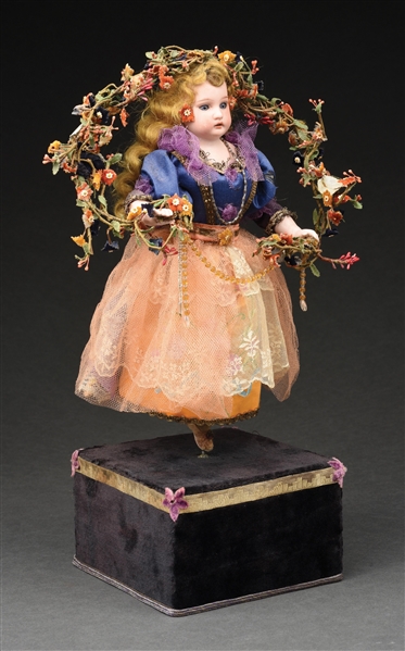 FRENCH AUTOMATON MUSICAL DOLL "MICHELLE".