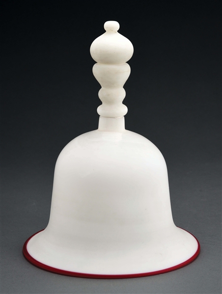 ANTIQUE WHITE OPAQUE GLASS WEDDING BELL.
