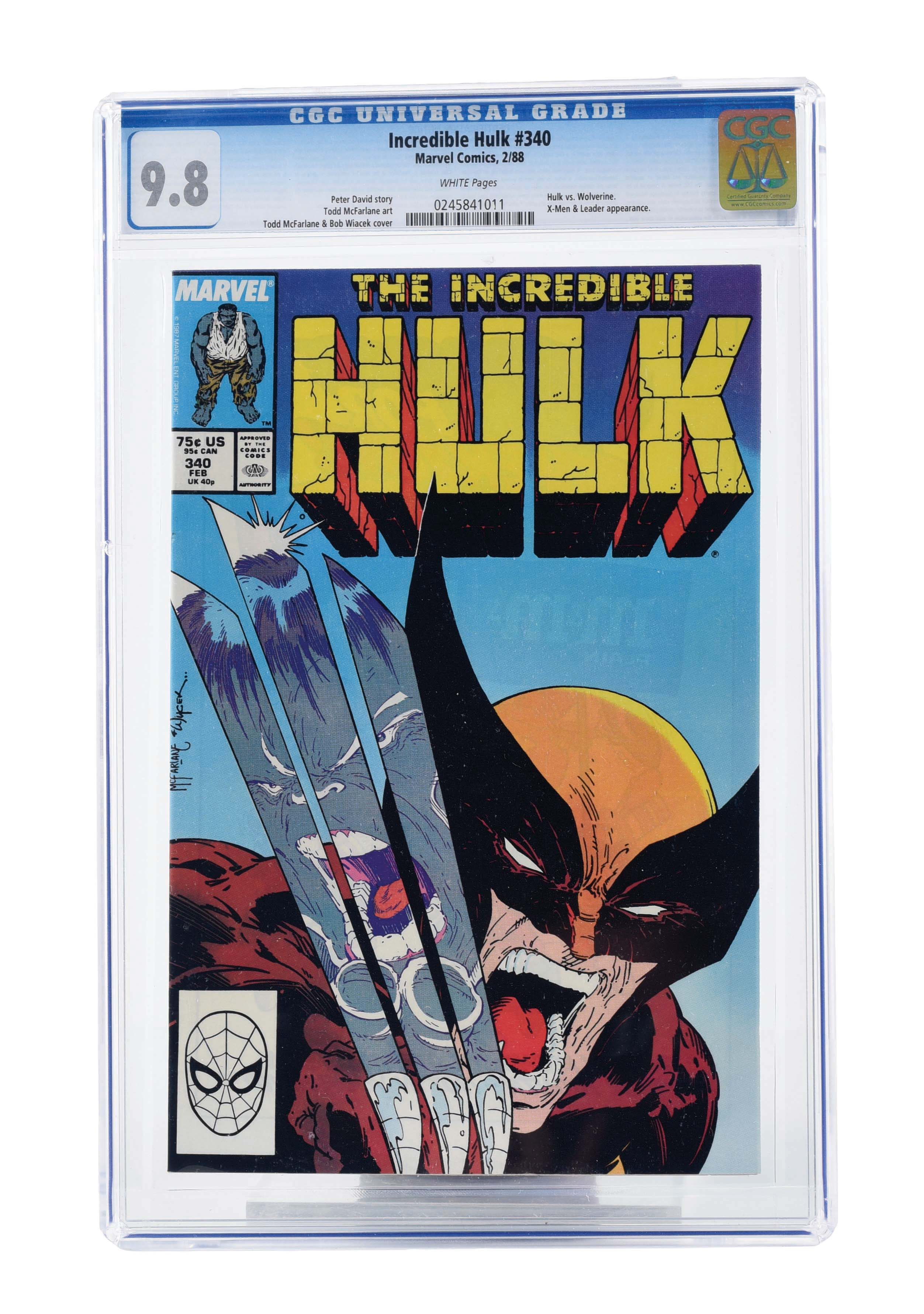 Lot Detail - THE INCREDIBLE HULK NO. 340 CGC 9.8.