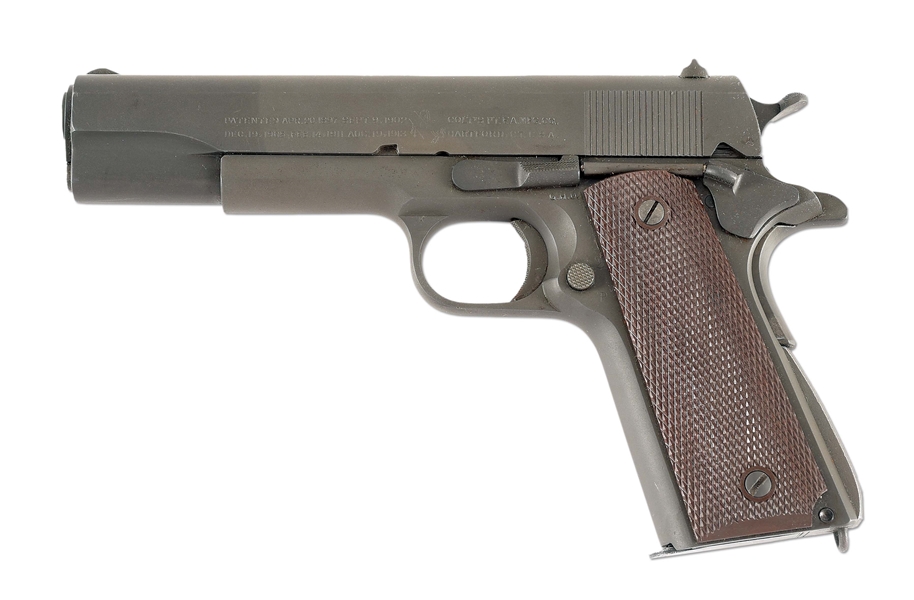 (C) U.S. PROPERTY MARKED COLT MODEL 1911A1 SEMI-AUTOMATIC PISTOL WITH BRITISH PROOFS.