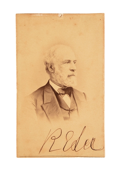 SIGNED CDV OF ROBERT E LEE BY REES OF RICHMOND