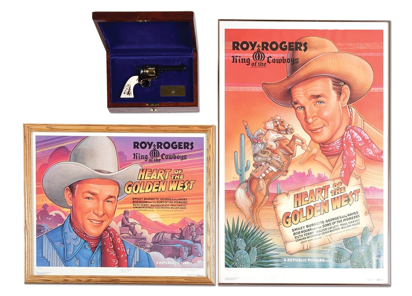 (M) U.S. HISTORICAL SOCIETY SAA WITH ROY ROGERS MEMORABILIA INCLUDING AUTOGRAPHED PRINT.