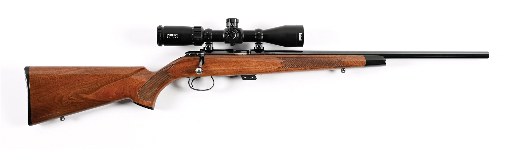 (M) REMINGTON MODEL 541-T BOLT ACTION RIFLE WITH SCOPE AND BOX.