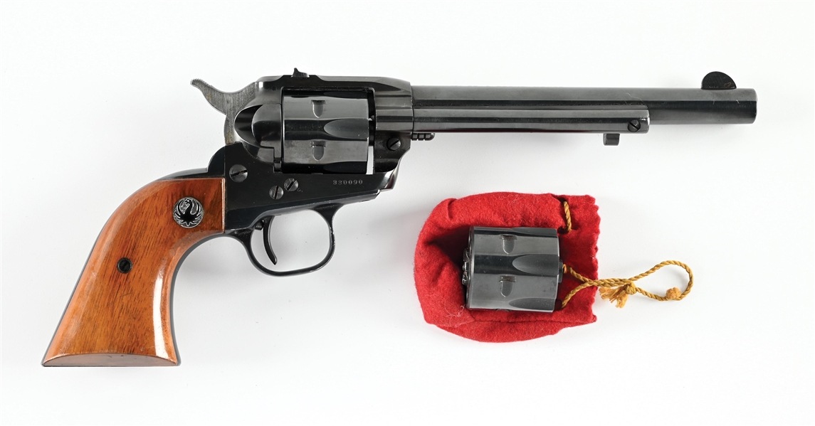 (M) RUGER SINGLE SIX SINGLE ACTION REVOLVER WITH EXTRA CYLINDER.
