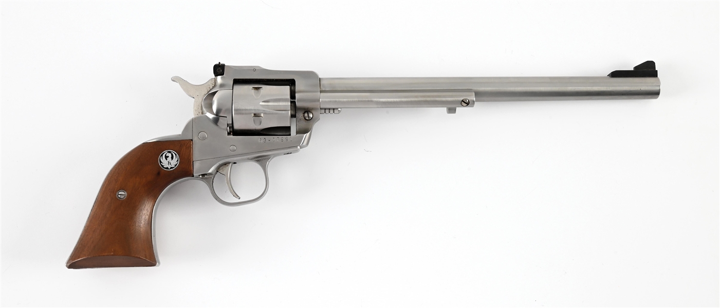 (M) STAINLESS STEEL RUGER NEW MODEL SINGLE SIX DOUBLE ACTION REVOLVER