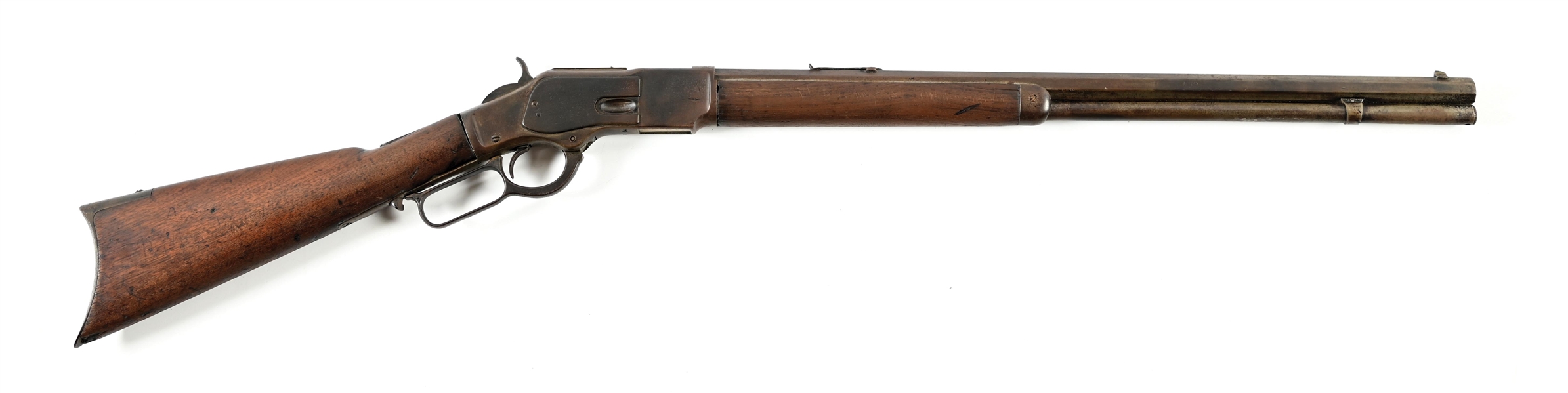 (A) WINCHESTER MODEL 1873 .44-40 W.C.F. LEVER ACTION RIFLE.
