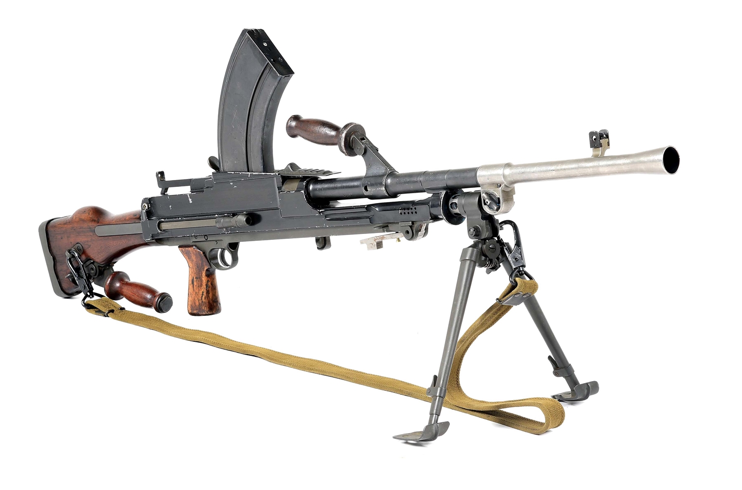 (N) BRITISH ROYAL SMALL ARMS FACTORY ENFIELD "1943" DATED BREN MK I LIGHT MACHINE GUN WITH ACCESSORIES (CURIO & RELIC).