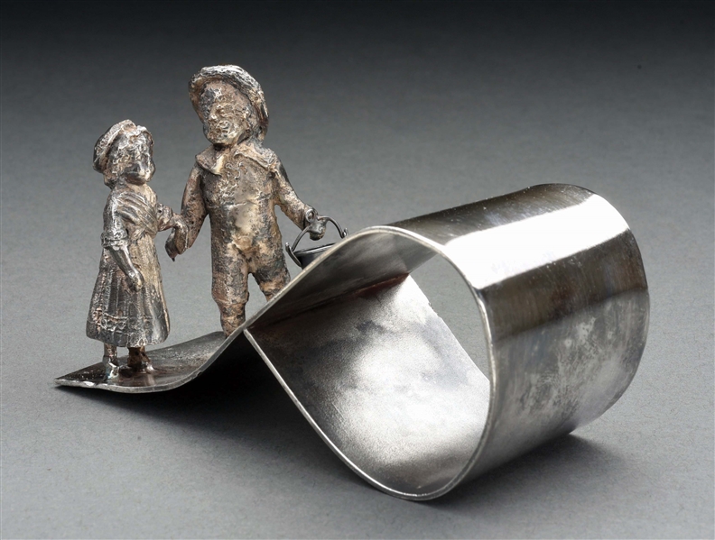 JACK AND JILL NAPKIN RING BY JAMES W. TUFTS, #1667.