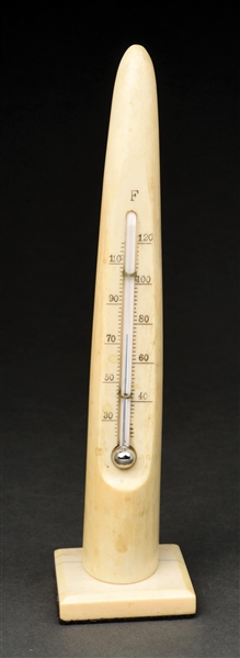 IVORY DESK THERMOMETER. 