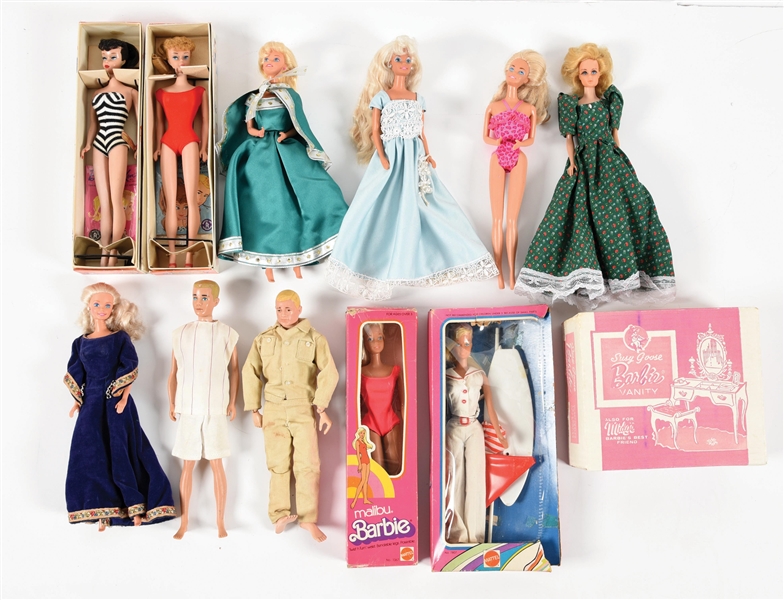 LARGE COLLECTION OF 1960S AND 1970S BARBIE AND G.I. JOE DOLLS.