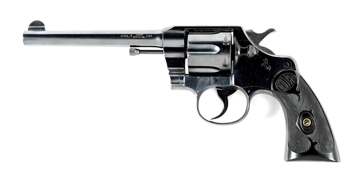 (C) HIGH CONDITION COLT ARMY SPECIAL DOUBLE ACTION REVOLVER PRESENTED TO CAPTAIN FRANK L. BARROWS, 1918.