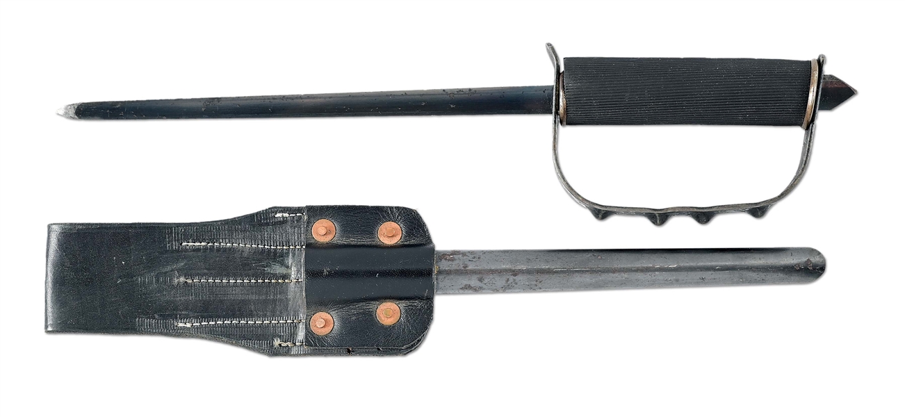 US WWII OSS DROP DAGGER WITH SHEATH AND FROG.