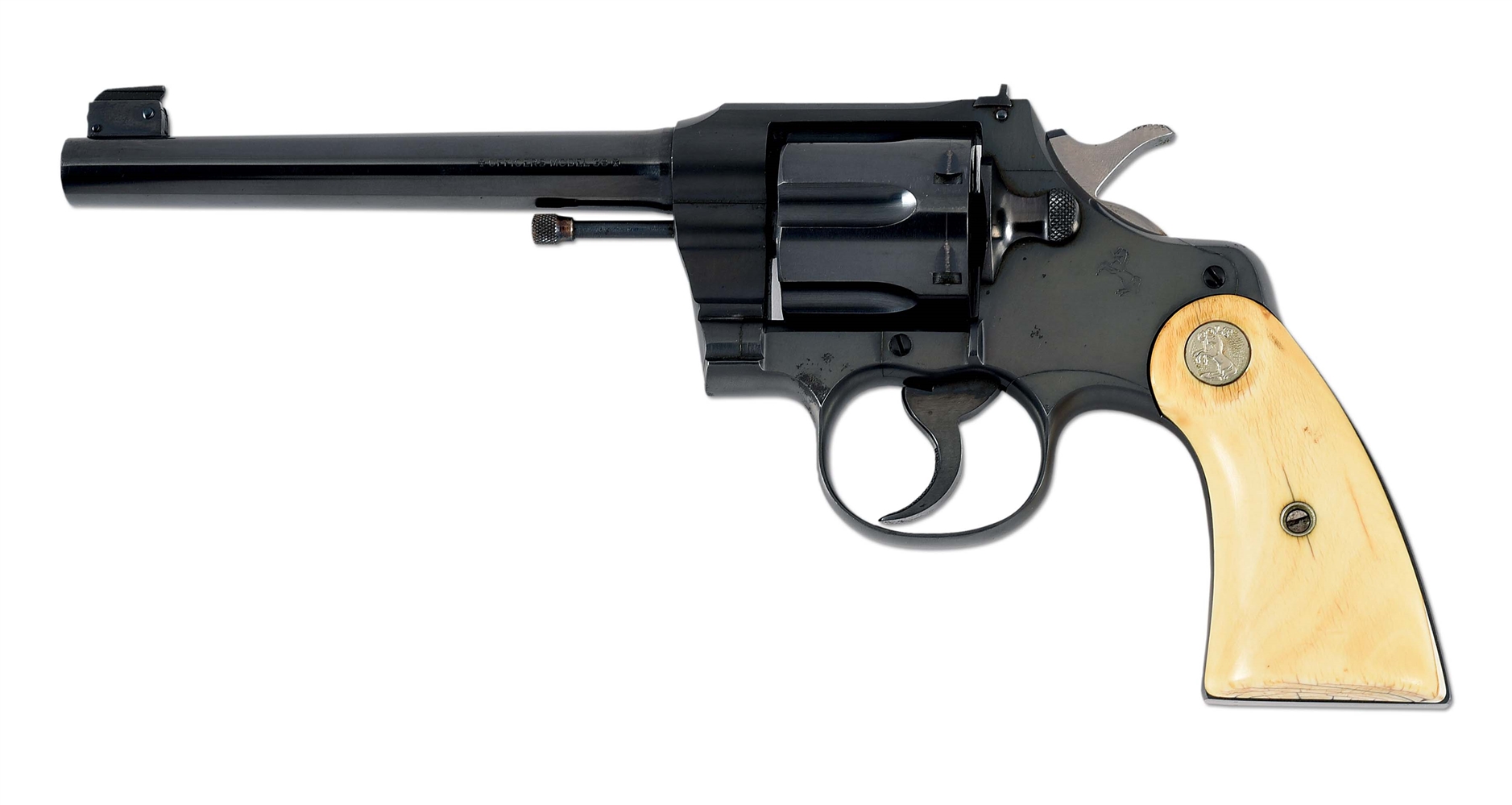(C) NICELY CASED COLT OFFICERS MODEL .38 SPECIAL DOUBLE ACTION REVOLVER (1930).