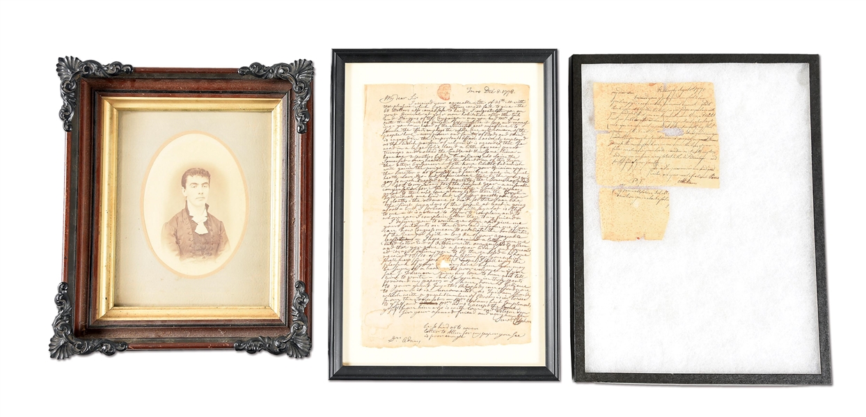 LOT OF 2: REVOLUTIONARY WAR LETTERS: DR. SAMUEL ADAMS, CONTINENTAL ARMY SURGEON.